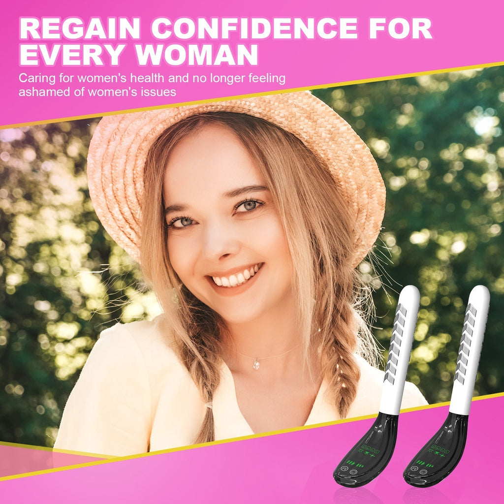 Pelvic Floor Support Wand — Compact Electric Pulse, Soothing Heat & Dual Light Technology