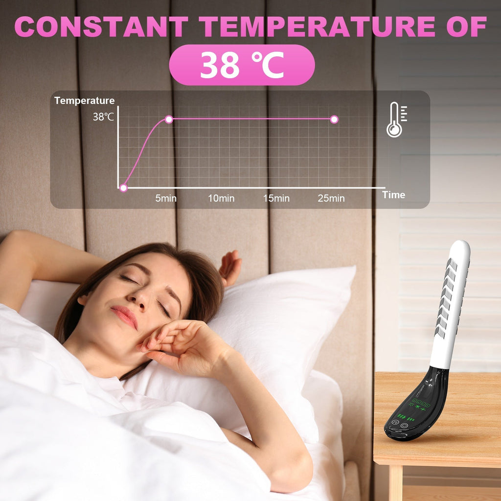 Pelvic Floor Support Wand — Compact Electric Pulse, Soothing Heat & Dual Light Technology