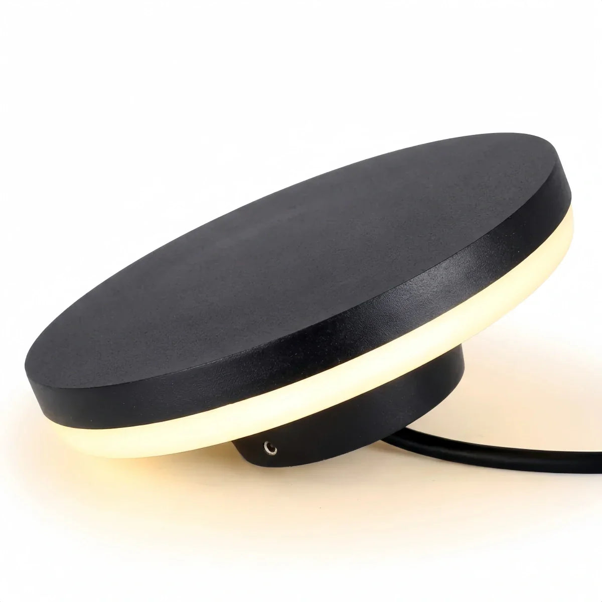 מנורת קיר חיצונית LED מינימליסטית סולארית – אור חיישן עגול/מרובע שחור/לבן למרפסת - פלינדריה