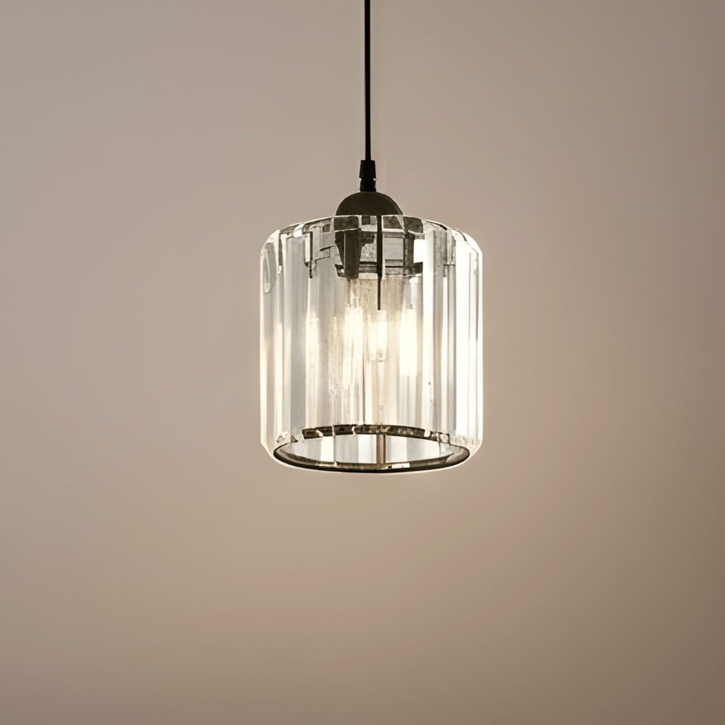 Severské LED závěsné svítidlo - Kov/sklo černá/zlatá do jídelny/obývacího pokoje - Flindria