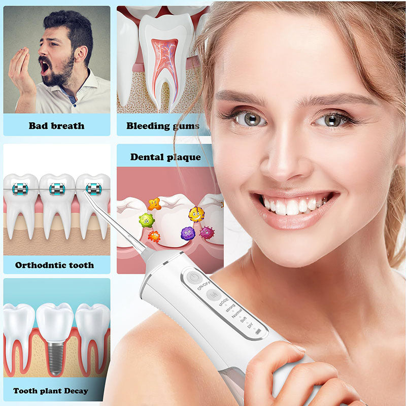 Hydropulseur dentaire sans fil - irrigateur portable rechargeable pour un nettoyage en profondeur