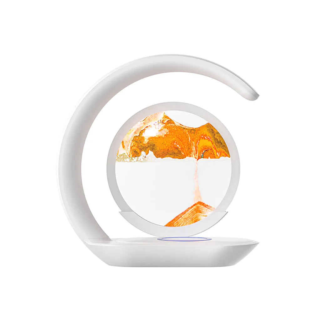 3D Sand Art Table Lamp with Wireless Charger | Filindra