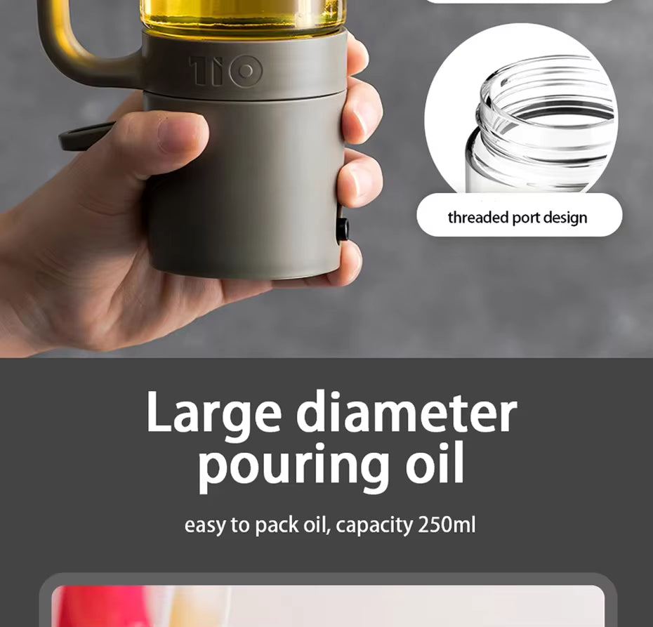AureaMist 250ml Glass Oil Sprayer — Precise Control, Odorless Mist