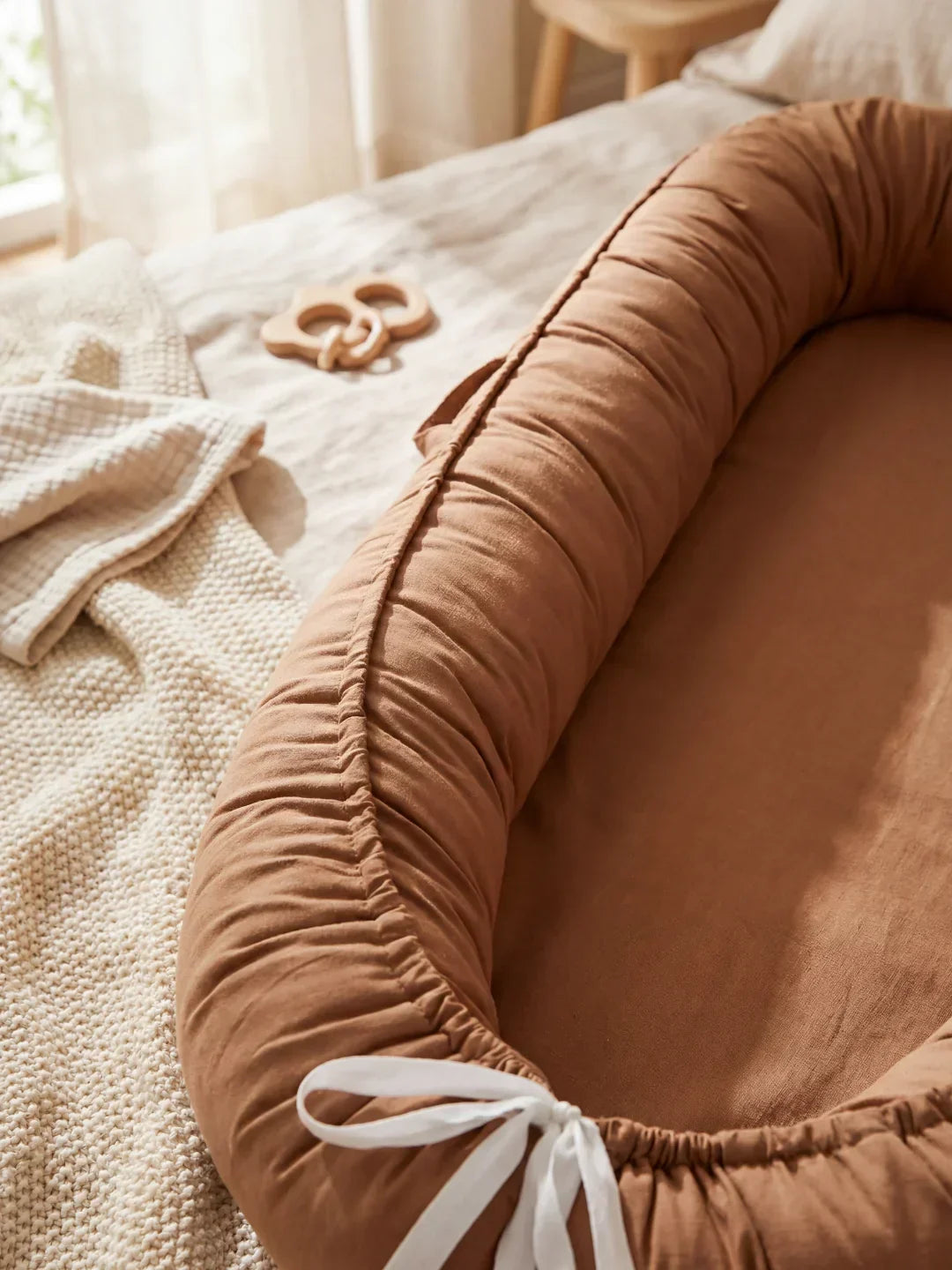 Soft Cotton Baby Nest — Contoured Sleeper Pod Design